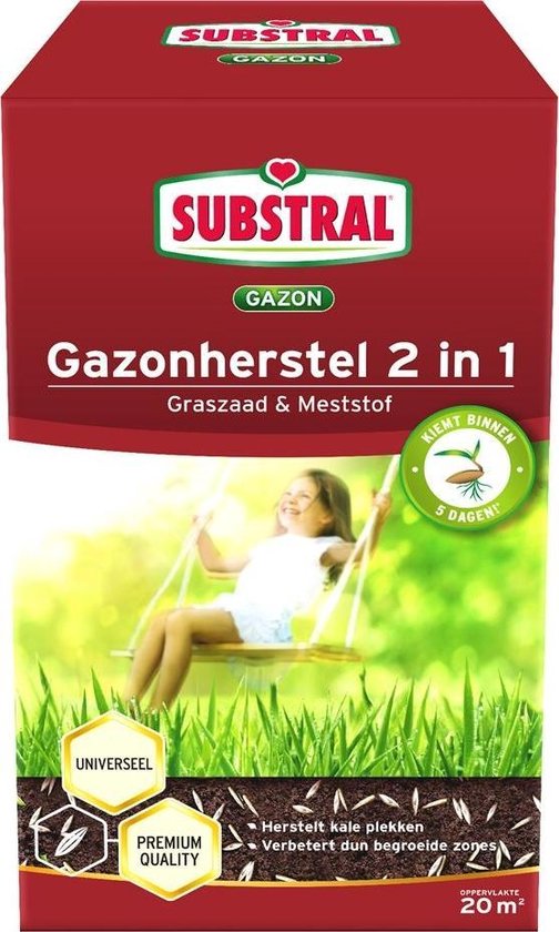 Substral Gazonherstel Graszaad & Meststof 2-In-1 20m²