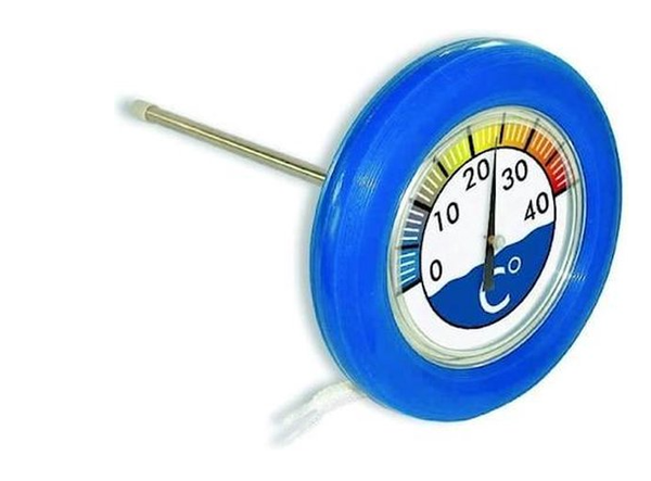 Drijvende thermometer groot blauw