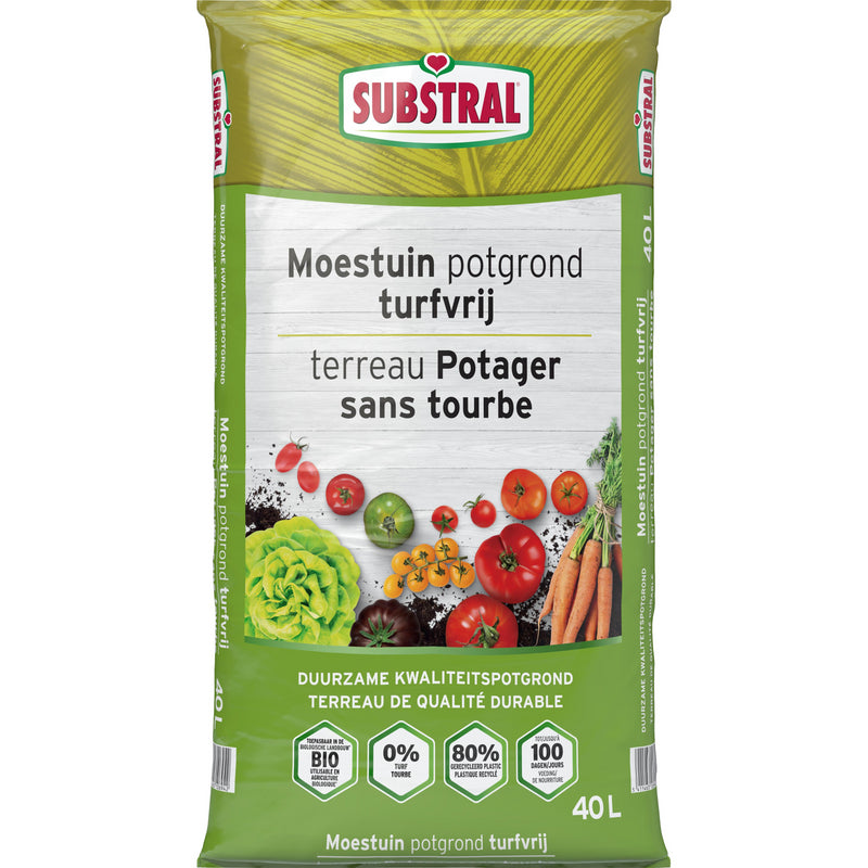 Substral potgrond moestuin turfvrij 40L