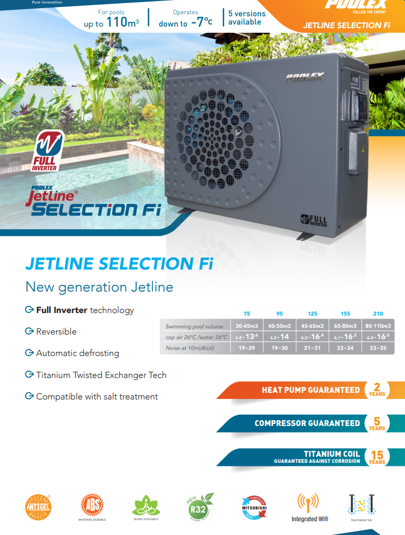 Heat Pump Poolex Jetline Selection Fi - Model 155