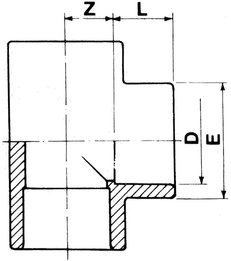 PVC T-stuk 90° Ø90mm PN16