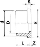 PVC kraagbus 63mm PN16