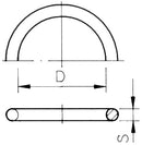O-ring EPDM 47,0 x 5,3 50mm koppeling
