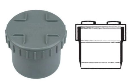 Eindstuk met schroefdeksel 160mm SN4