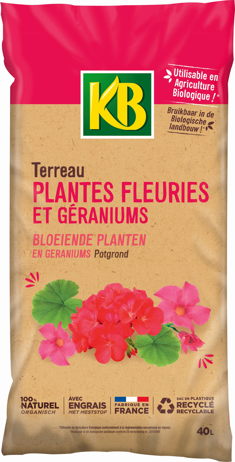 KB Potgrond Bloeiende Planten En Geraniums 40L