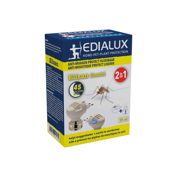 Elizan - Anti-Muggen/Moustiques Protect - Verdamper + 45ml Vloeistof (Ook geschikt voor tabletten)