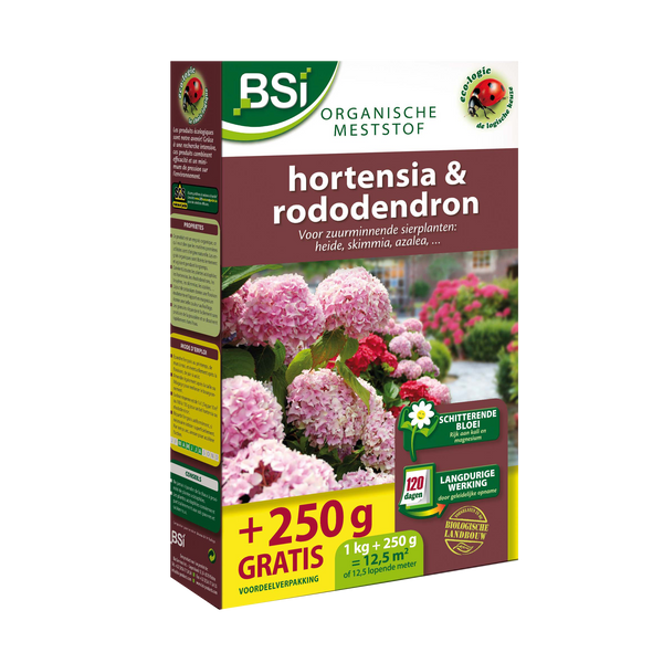 Bio Hortensia en rododendron meststof 1,25 kg