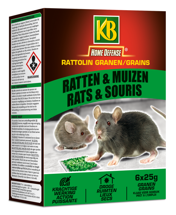 KB Home Defense Ratten & Muizen Granen 150g