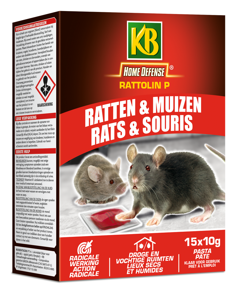 KB Home Defense Ratten & Muizen Pasta 150g