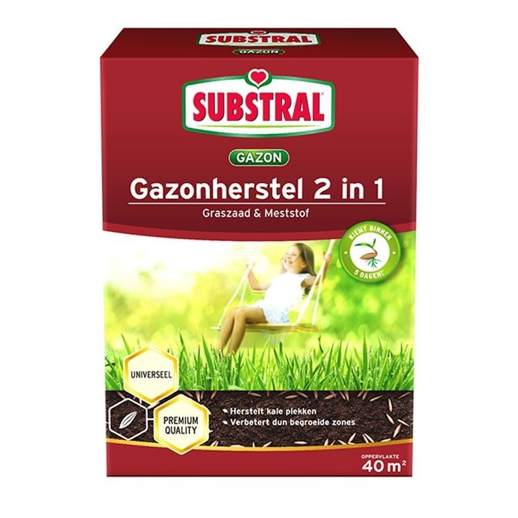 Substral Gazonherstel Graszaad & Meststof 2-In-1 40m²