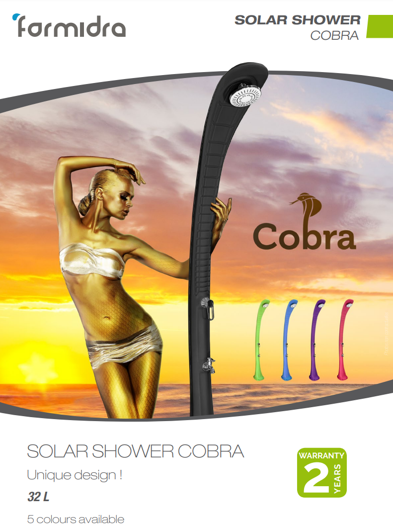 Solar shower Cobra 32L - Kleur Green