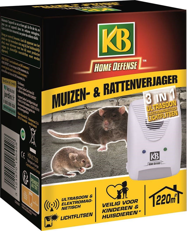 KB Home Defense Ratten & Muizen ultra sonic 3in1 220m²