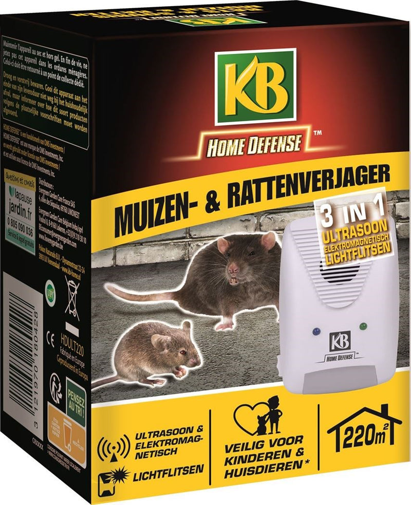 KB Home Defense Ratten & Muizen ultra sonic 3in1 220m²