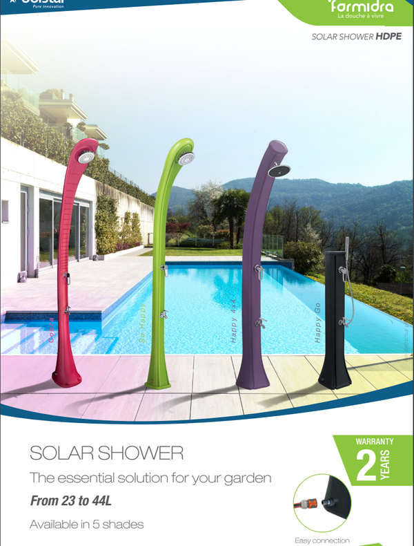 Solar shower Happy 4x4 - 44L - Kleur Anthracite